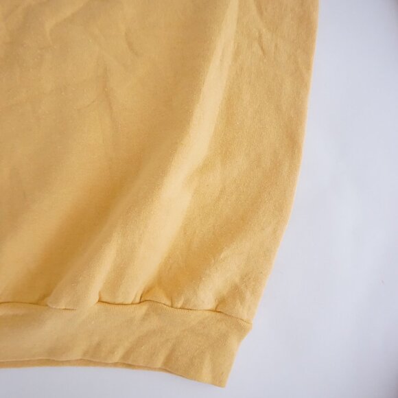 Vintage Day Breeze Yellow Countryside Graphic Cat Flowers Sweatshirt Cabin 2X - Picture 3 of 10